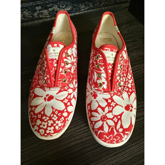 Kate Spade New York x Keds Champion Laceless in Maraschino Red Sz 8 - Picture 1 of 8